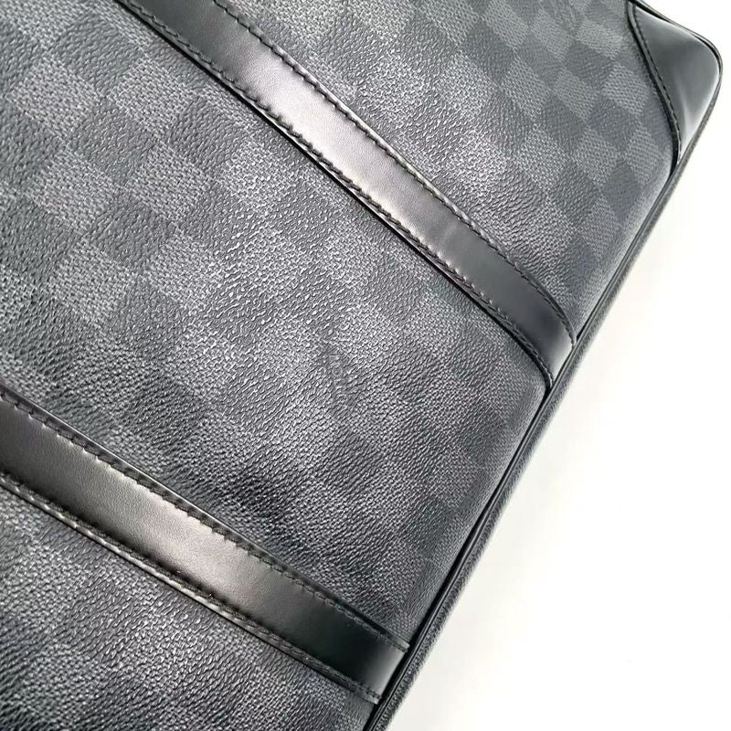 Louis Vuitton Porte Documents Voyage Damier Graphite Damier Graphite Leather ×