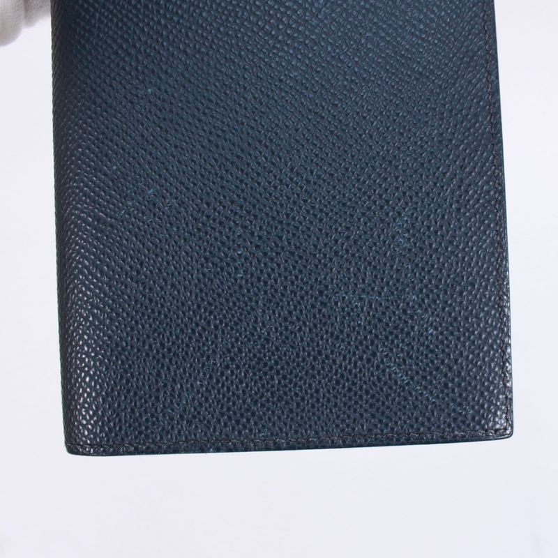 Hermes Mc2 Fleming Fold Blue Indigo Leather Blue Wallet H044095ca76