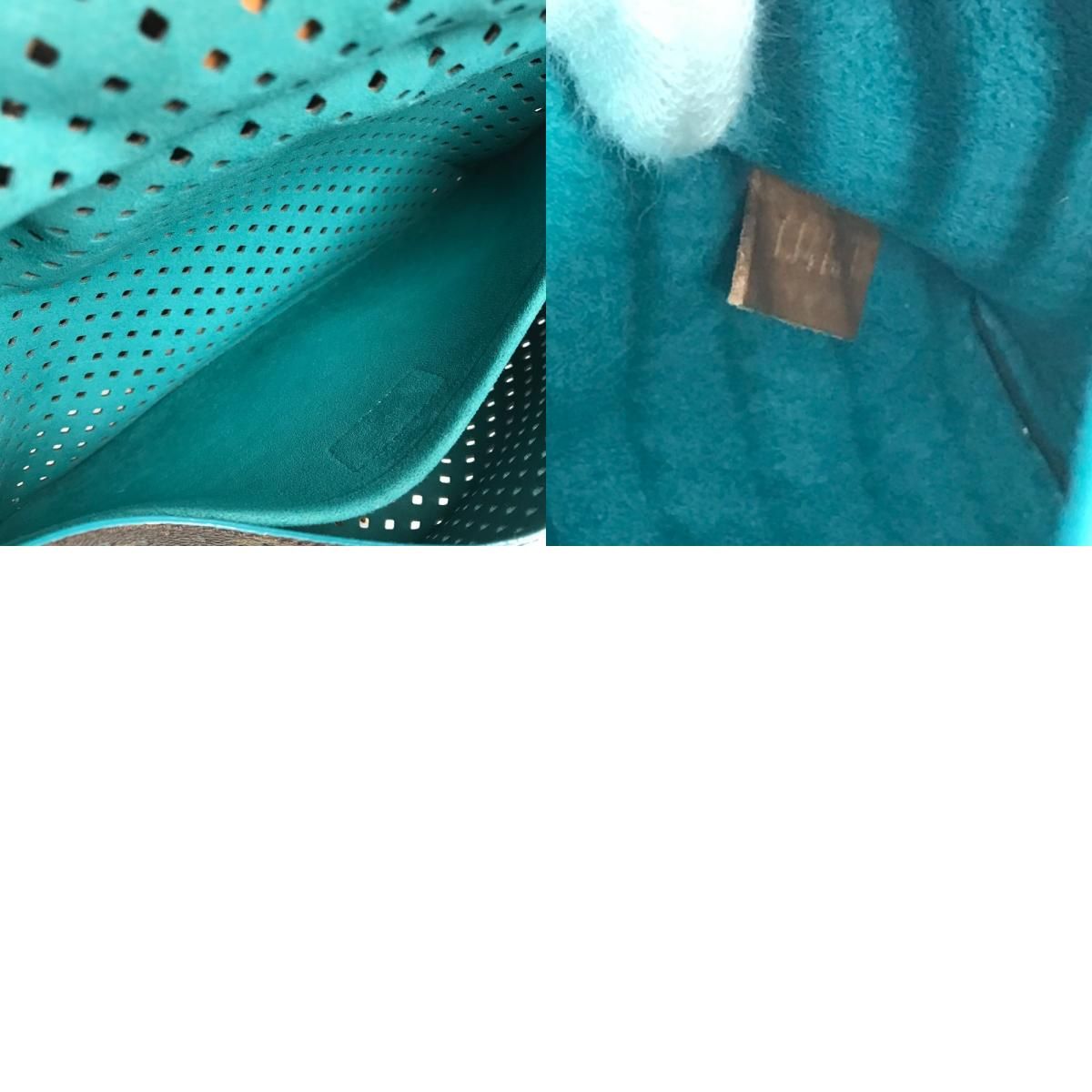 Louis Vuitton Shoulder Bag Floresomur M93998 Monogram Canvas Turcoise Blue