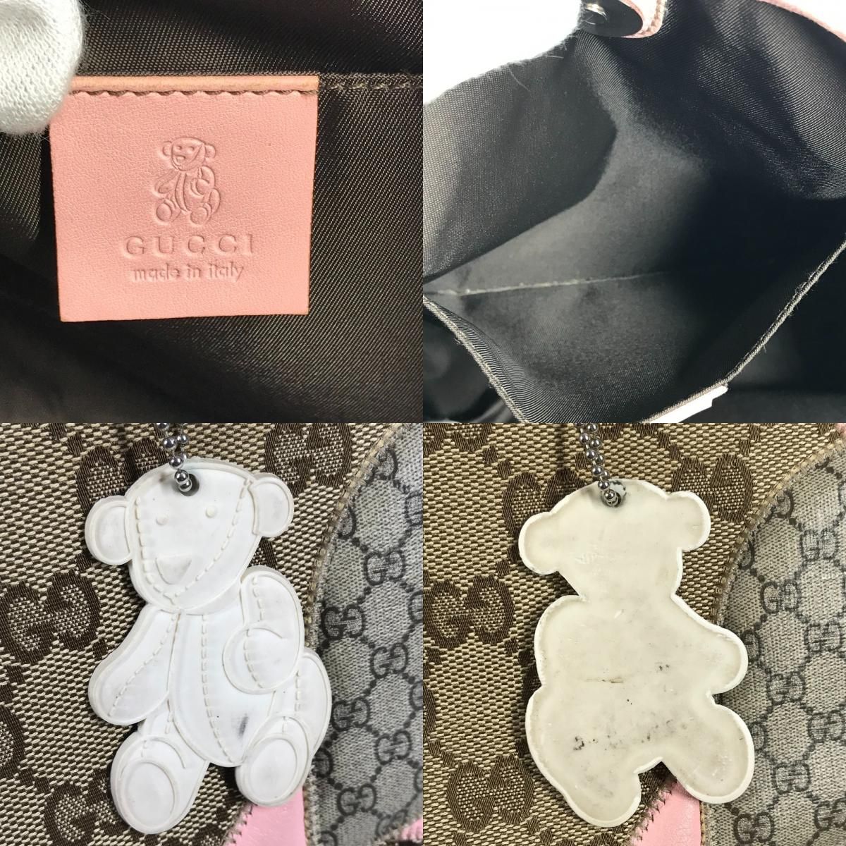 Gucci Handbag Papagallo Parrot 271101 Gg Canvas/Leather Pink
