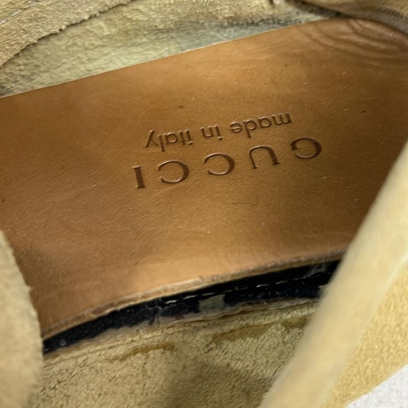 Gucci Driving Shoes 39 1 2 Men's Bamboo 138204 Beige