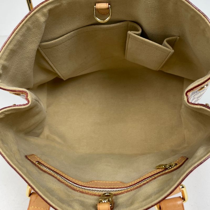 Louis Vuitton Hampstead PM Shoulder Handbag Tote Bag Damier Azure White N51207