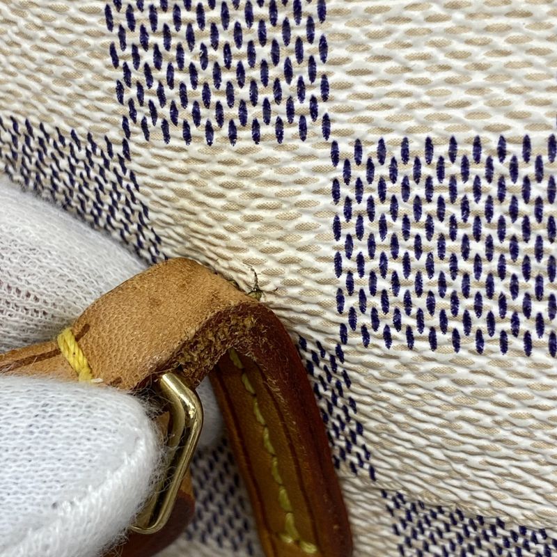 Louis Vuitton Tote Bag Damier Azure Cabas MM N41375 White Ladies