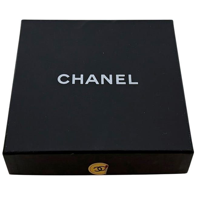 Chanel Necklace Gold Black Coco Mark GP 06