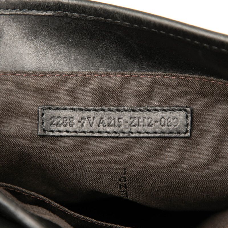 Fendi Zucca Messenger Bag Crossbody Shoulder 7va215 Black Leather Suede Men's