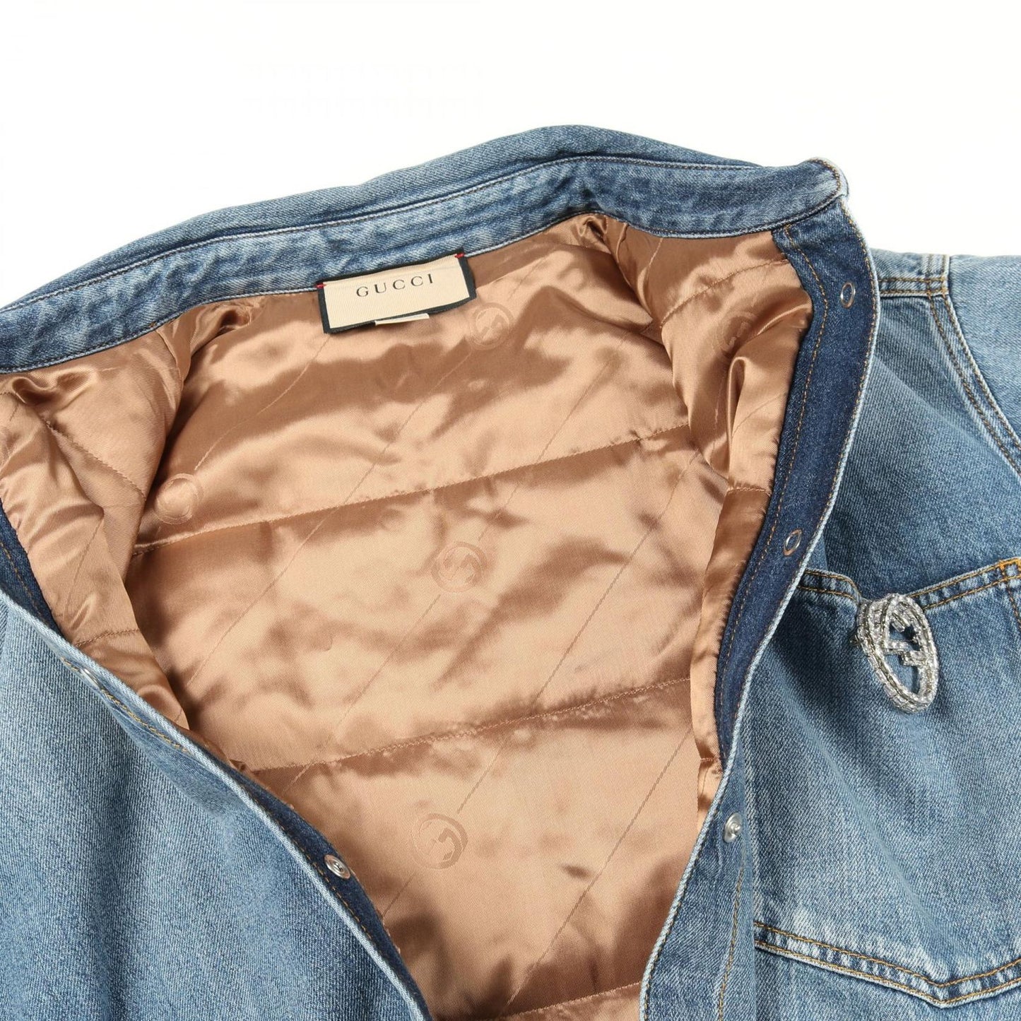 Gucci Denim Jacket Washed Organic Denim Shirt 772882 Other Denim Jacket Ladies