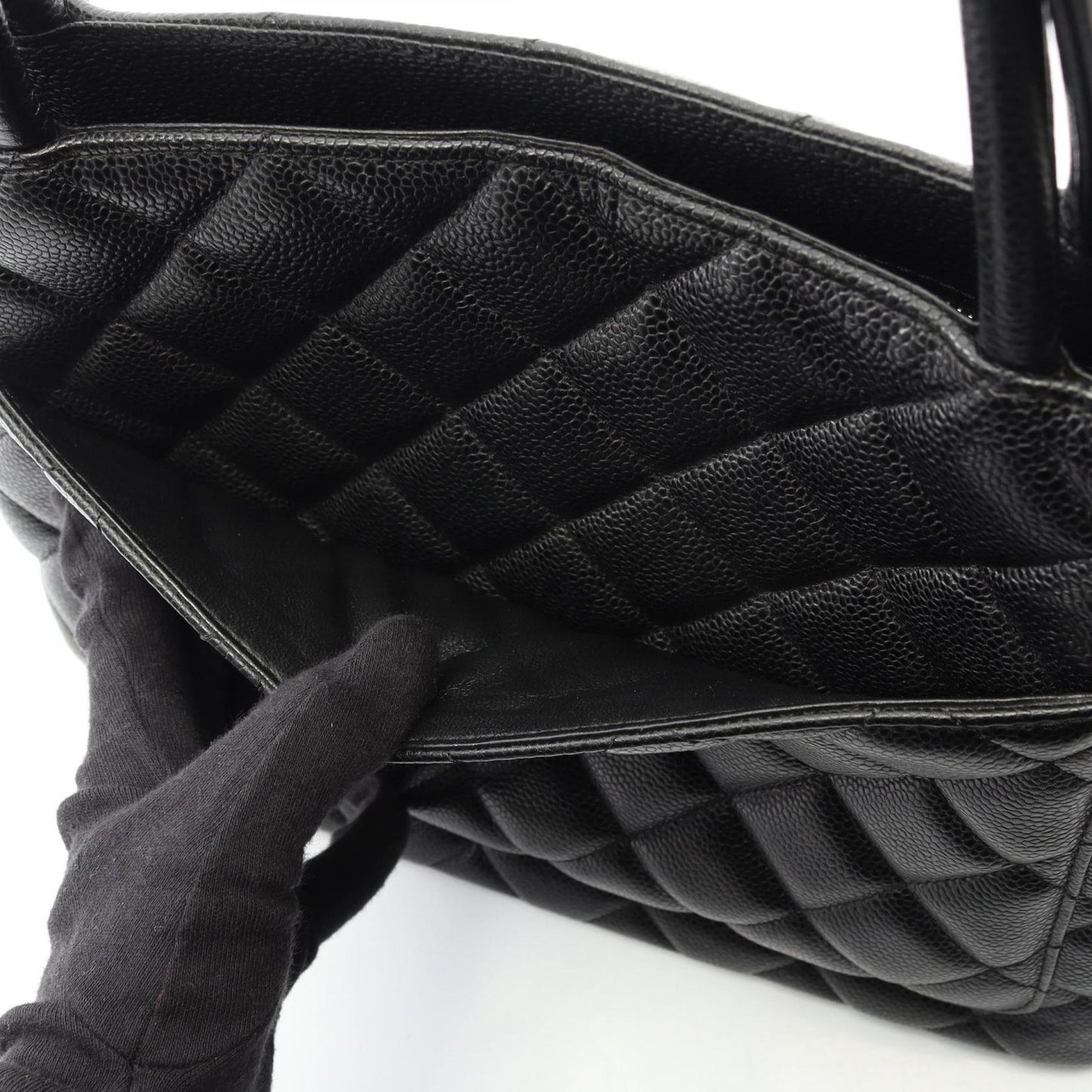 Chanel Tote Bag Reproduction Tote Black Caviar Skin (grained Calf)