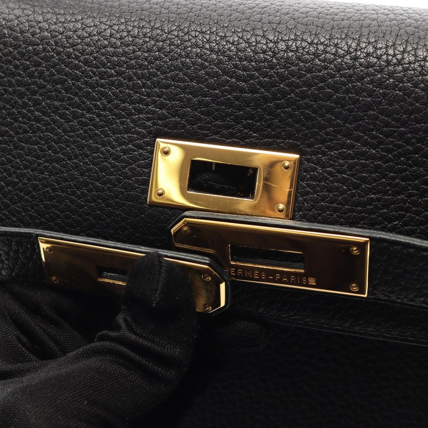 Hermes Handbag Kelly 32 Black Leather Kelly 32 Black Ladies a