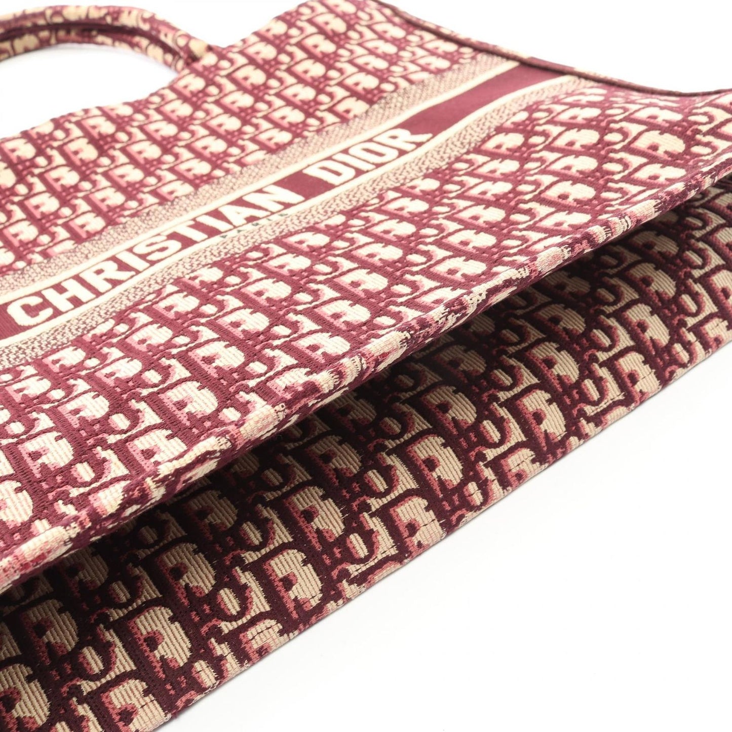 Dior Tote Bag Book Tote Book Tote Large Oblique M1286zriw-M974 Wine Red Canvas