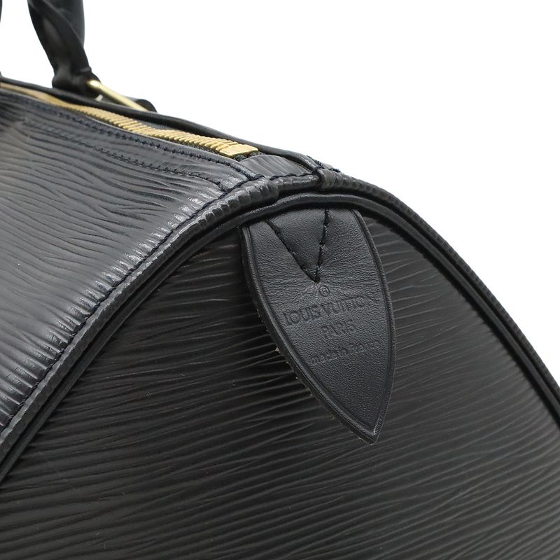 LOUIS VUITTON Epi Speedy 35 Handbag Boston Bag Leather Noir Black Black M42992