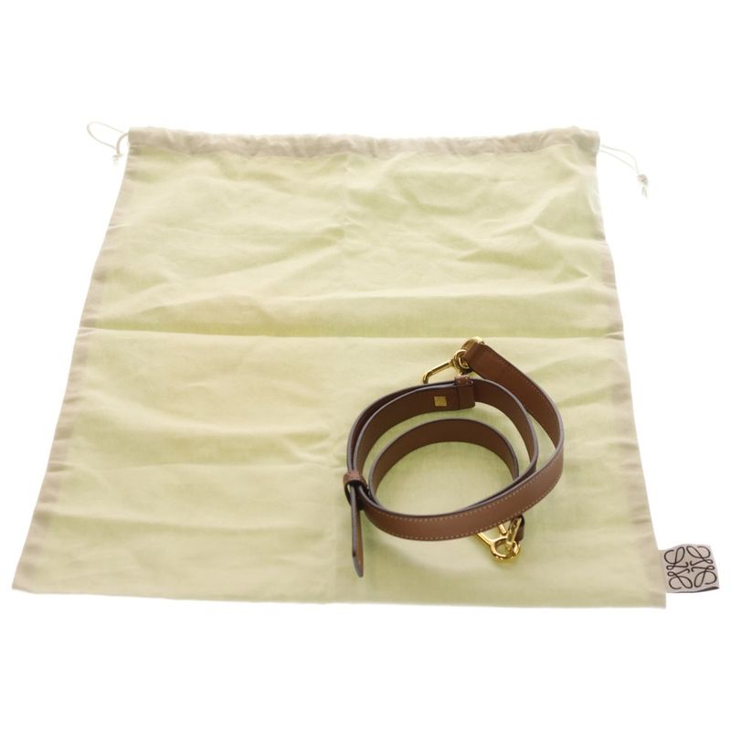 Loewe Puzzle Bag Small 2way Bag Shoulder Bag Handbag Brown Leather Gold Hardware