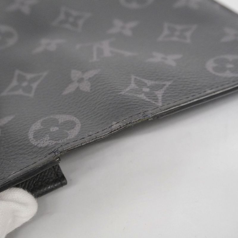 Louis Vuitton Long Wallet Monogram Eclipse Portefeuille Brother M61697 Black