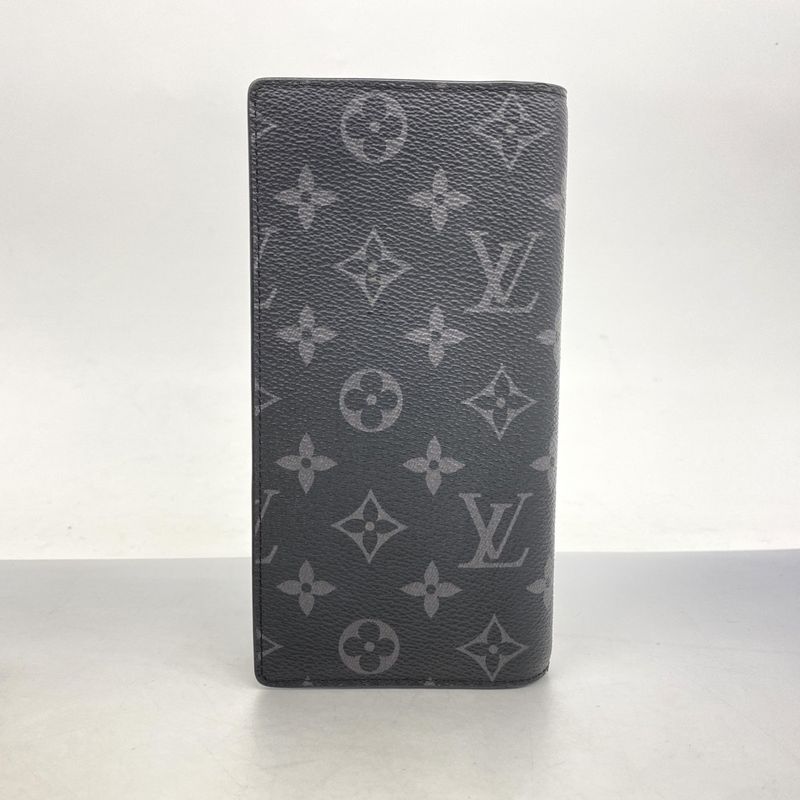 Louis Vuitton Long Wallet Monogram Eclipse Portefeuille Brother M61697 Black