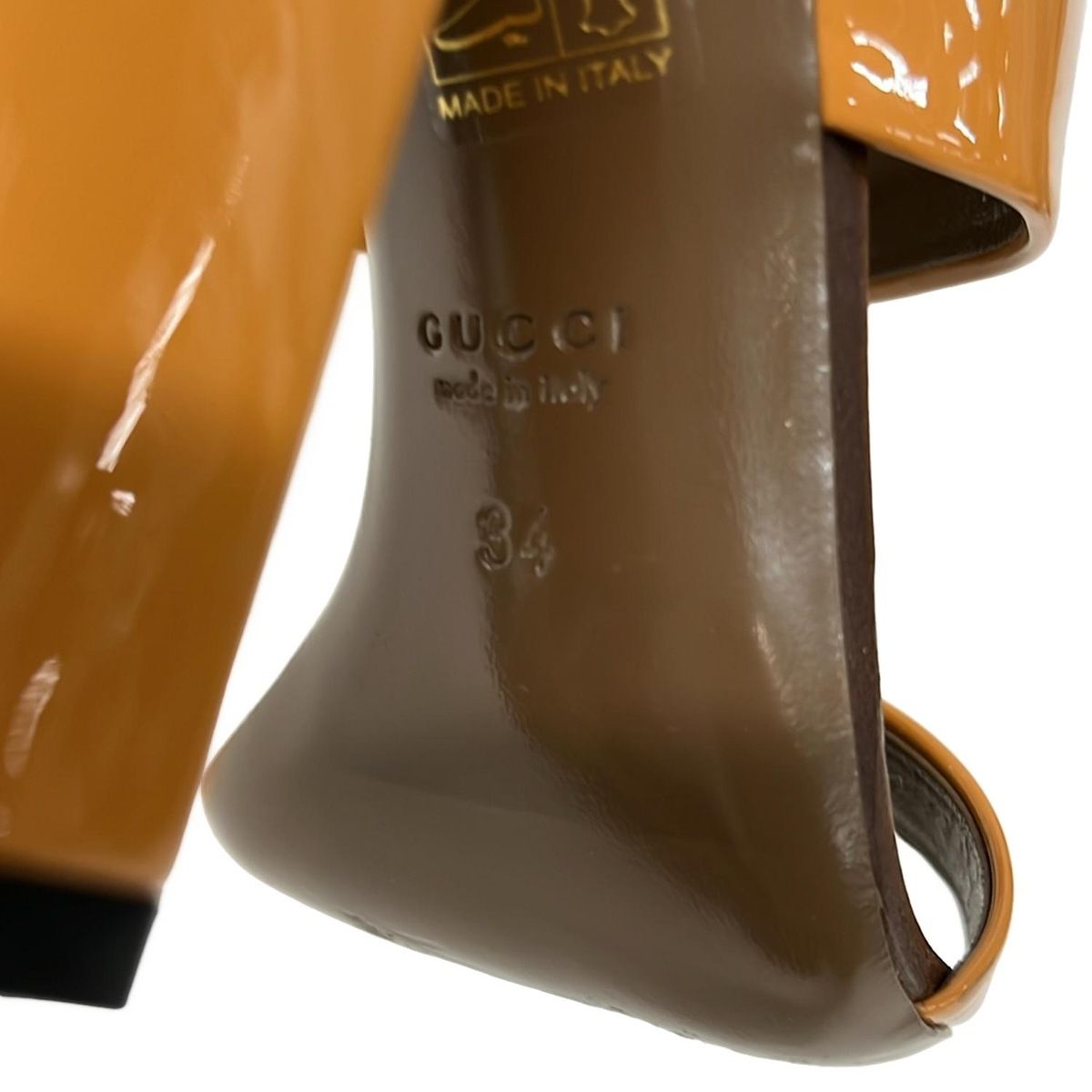 Gucci Sandals 34 Women's - 309822 Light Brown Horsebit Leather