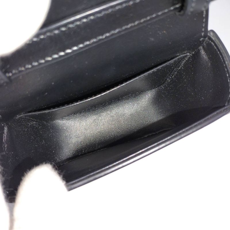 Celine Mini Claude Triomphe Shoulder Bag Leather Black 10i513dpv