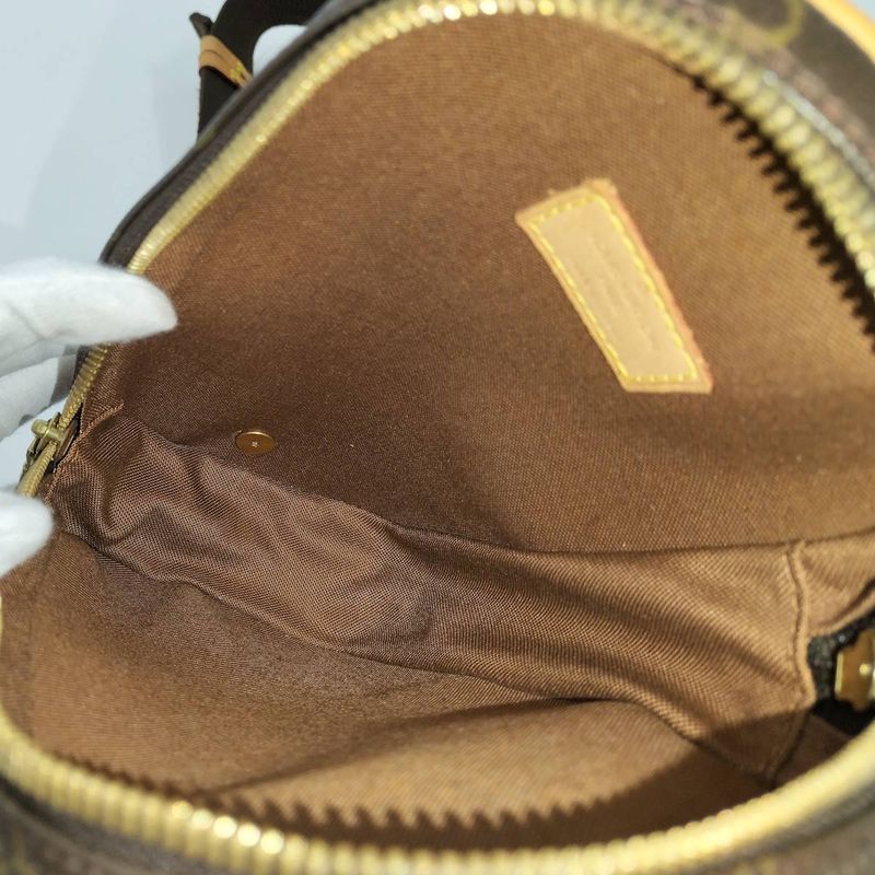 Louis Vuitton Pochette Gange Shoulder Bag Monogram Leather Brown M51870