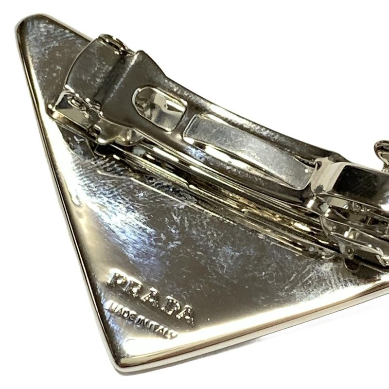 Prada Valletta - Black X Silver Triangle Logo