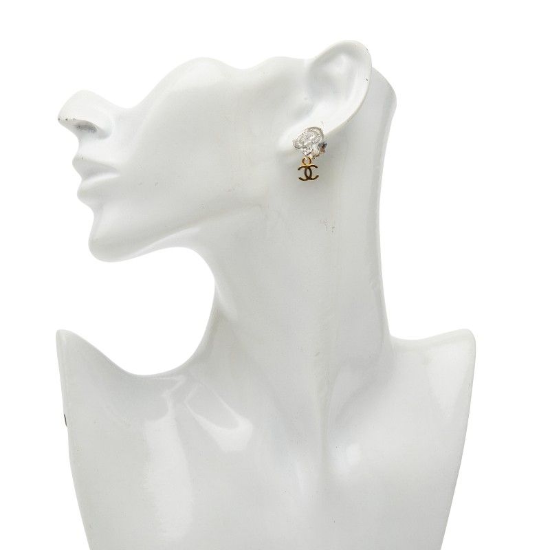 Chanel Vintage Coco Mark Silver Gold Metal Plated Ladies Chanel