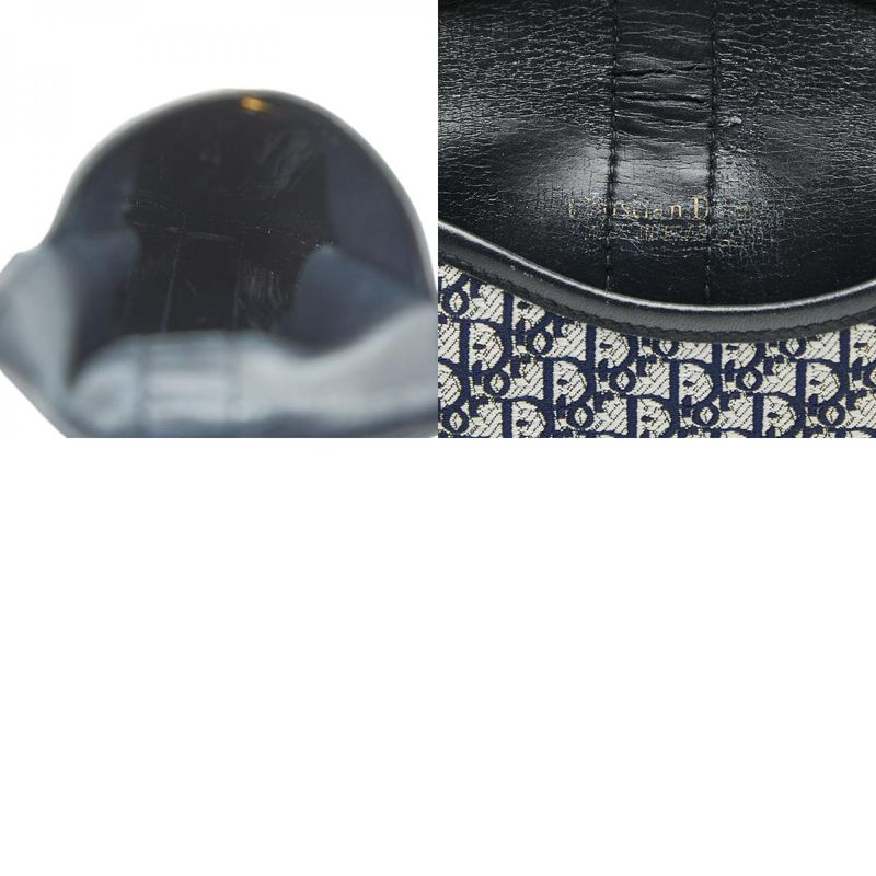 Dior Trotter Glasses Case Pouch Navy Canvas Leather Women's Dior