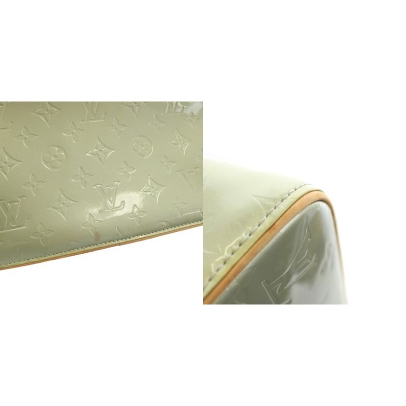 Louis Vuitton Monogram Vernis Houston Handbag Shoulder Bag Light Green M91053