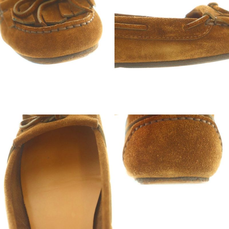 Saint Laurent Paris Moccasin Shoes Ribbon 37 24.0cm (9.45in) Brown Mi • OS