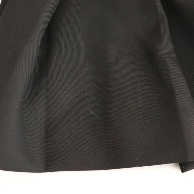 Prada 22 Years Re-Nylon Plate Pleated Mini Skirt Wrap 40 Black Es • OS