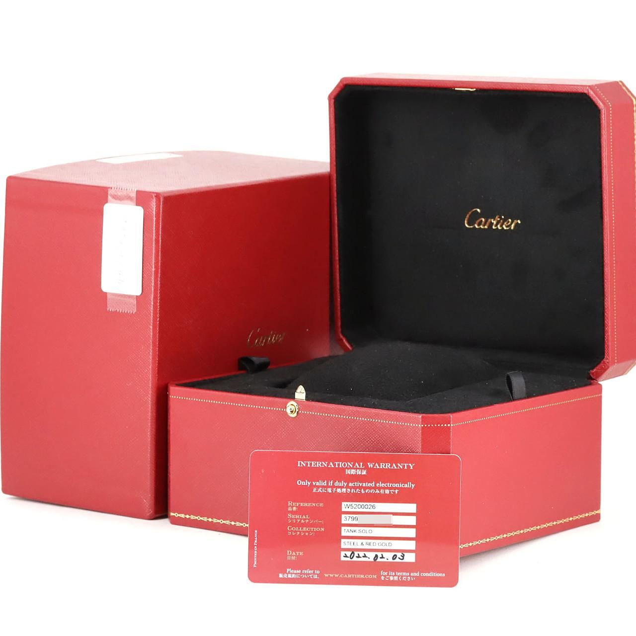 Cartier Tank Solo XL Pgxss W5200026 SS Xpg Automatic Volume