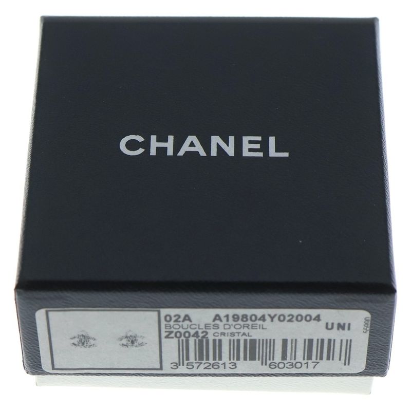 Chanel Cocomark Rhinestone Earring GP 02a
