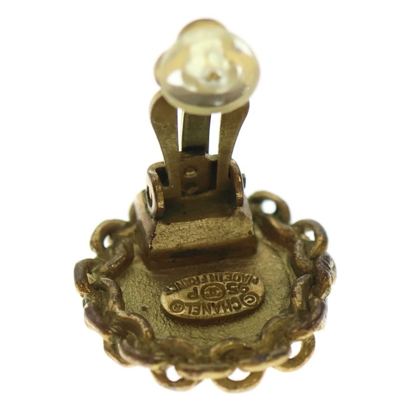 Chanel Coco Mark Earring Gold Vintage 95p GP