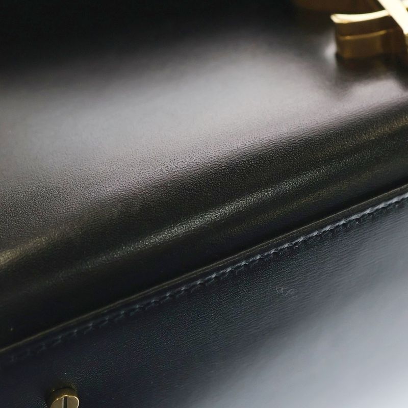 Saint Laurent Paris Cass Andra Top Handle 2way Shoulder Bag Handbag Black