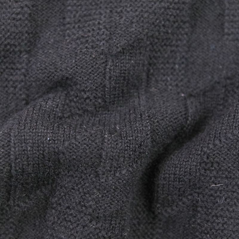 Unused 24AW HERMES Short Sleeve H Jacquard Knit Sweater Size 36 Black Ladies