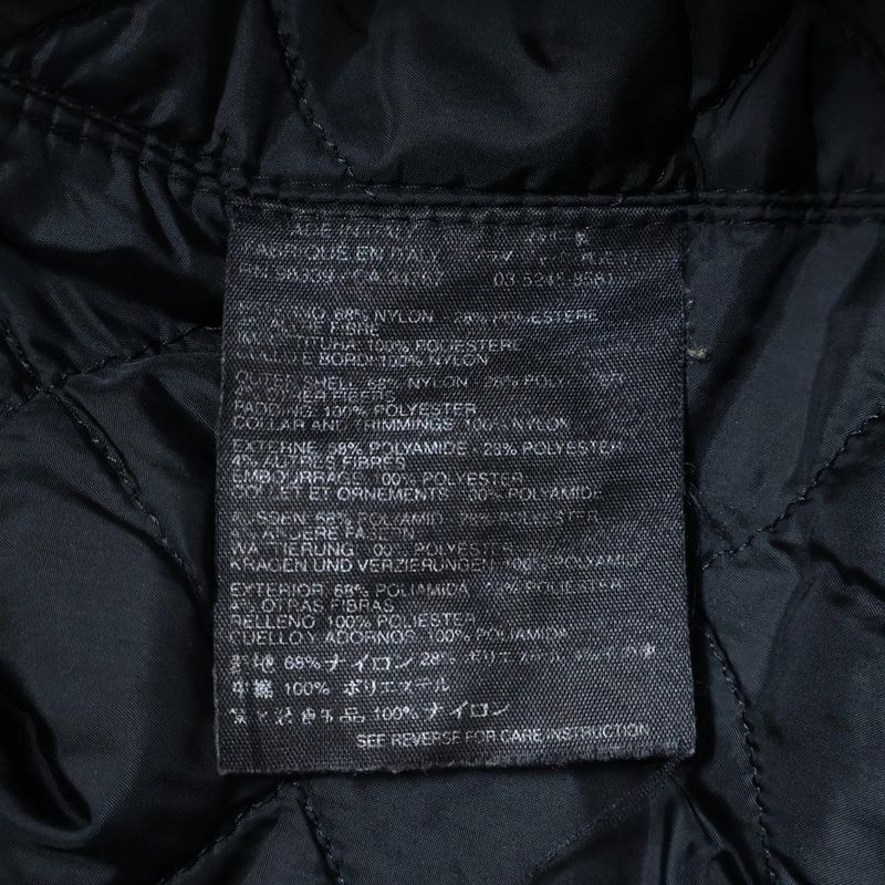 Prada Sport Rubber Patch Logo Nylon Multi-Pocket Zip Up Filling Long Jacket