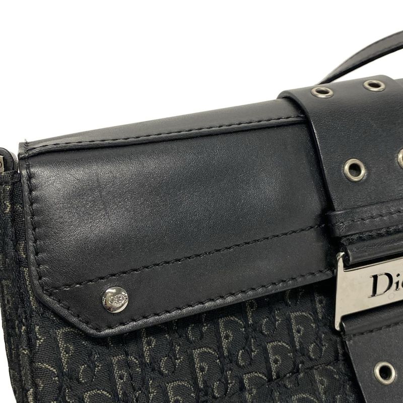 Dior Christian Dior Shoulder Bag Street Chic Trotter Black X Gray Leather