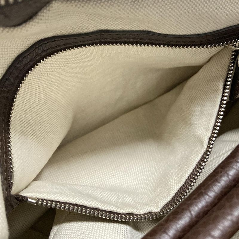 Gucci Shoulder Bag GG Pattern 240261 Beige X Dark Brown Leather