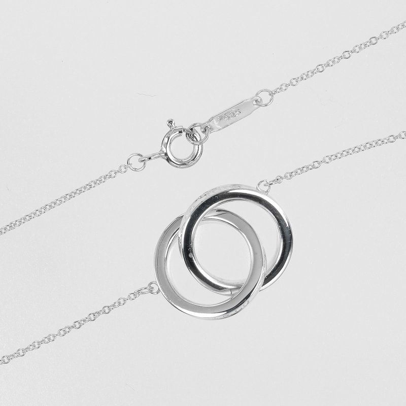 Tiffany & Co 1837 Interlocking Silver 925 Women's 5g Necklace