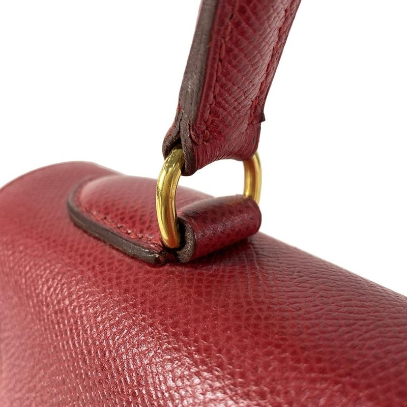 Hermes Handbag Kelly 32 Rouge Vif Outside Sewing Gold Hardware