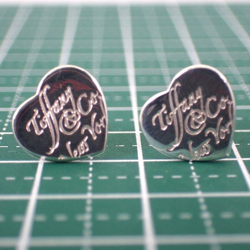 Tiffany & Co 925 Notes Heart Earrings j113-10