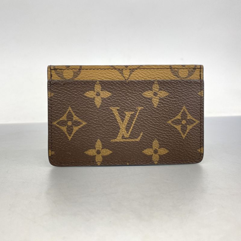 Louis Vuitton Card Case Monogram Reverse Porte Carte Sample M69161 Brown Ladies