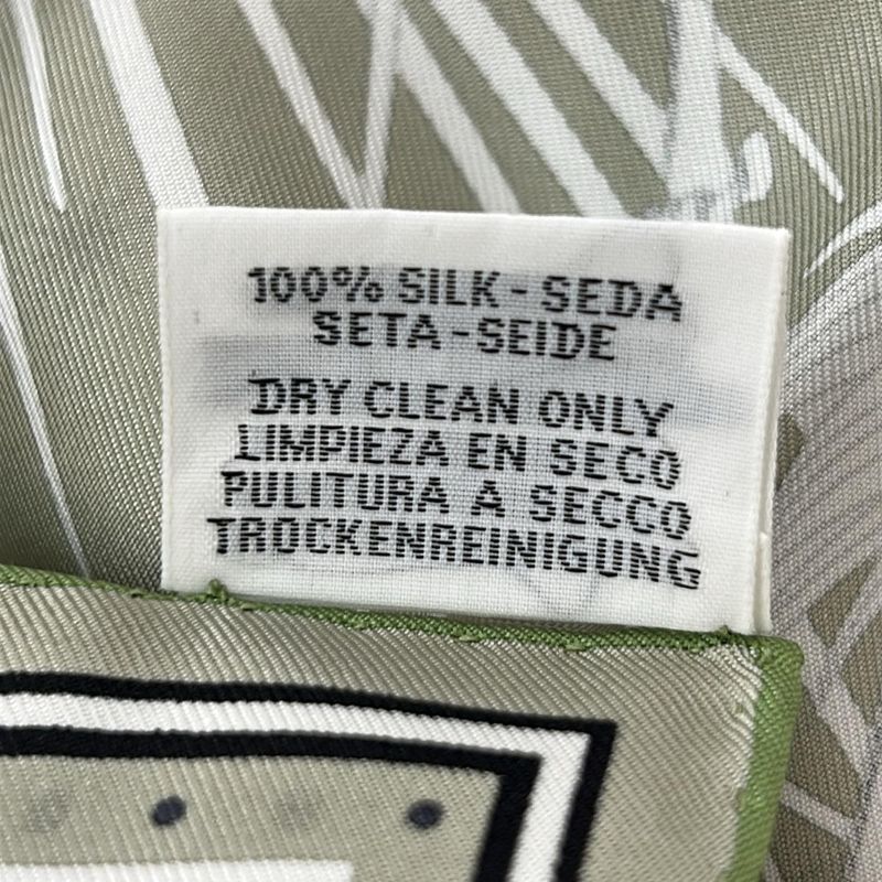 Hermes Scarf Carre 55 Khaki X White X Black Chorus Stellarum