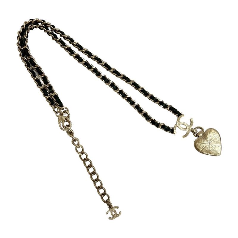Chanel Chanel Heart Motif GP Leather Chain