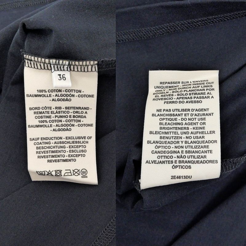 Hermes T-shirt Faubourg Rainbow Black Size 36 Cotton Short Sleeve
