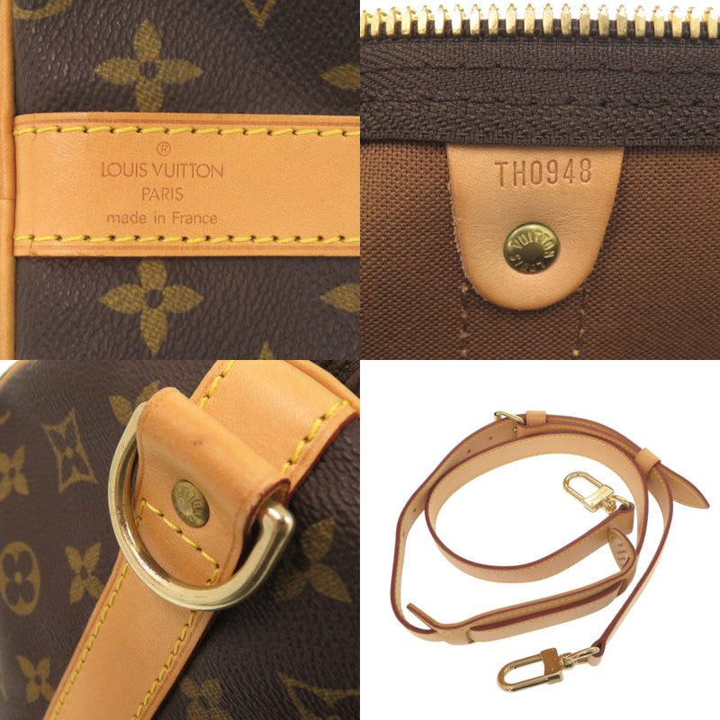 Louis Vuitton Keepall Bandouliere 60 Monogram Brown Boston Bag 0950