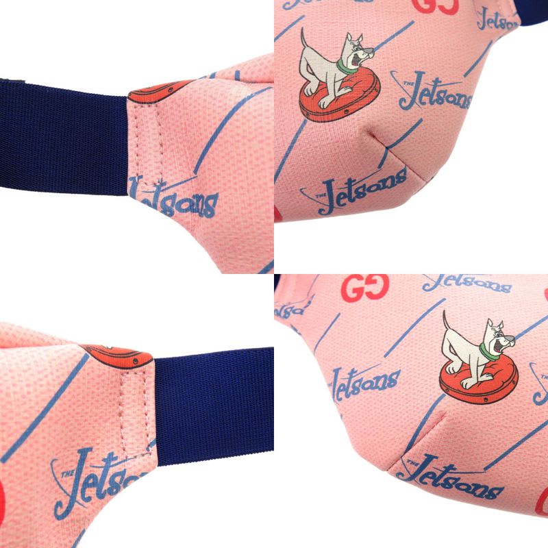 Gucci Children the Jetsons Waist Bag Leather Pink Blue Body 1999