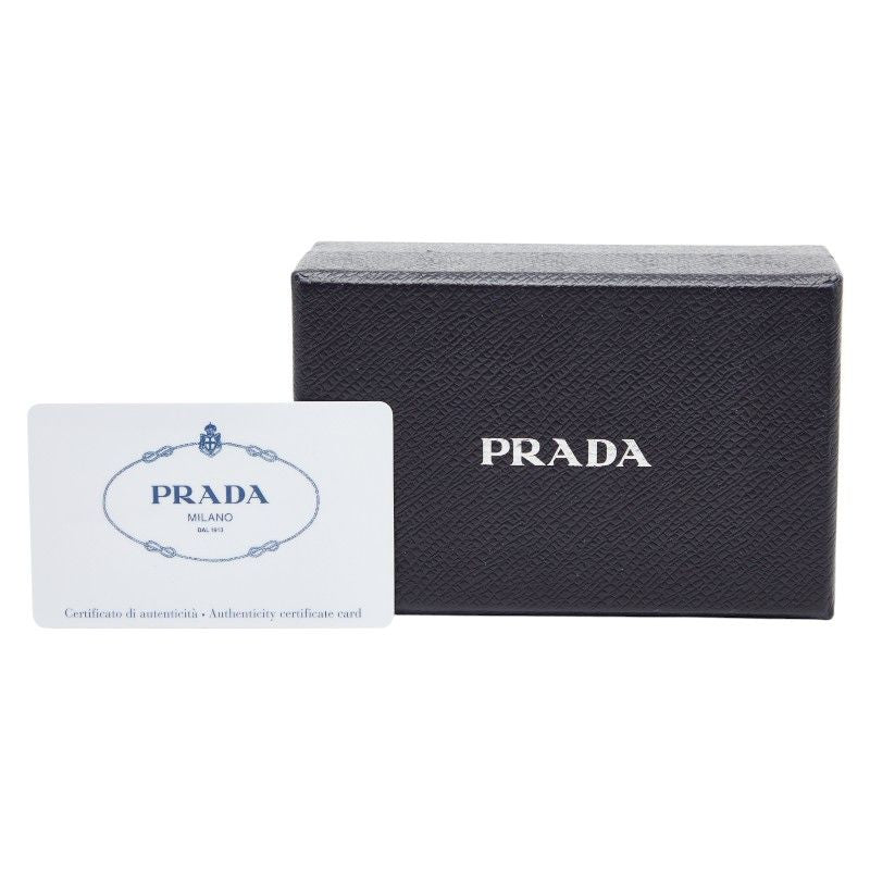 Prada Logo 1mh021 Black Sapphire Leather Women's Prada