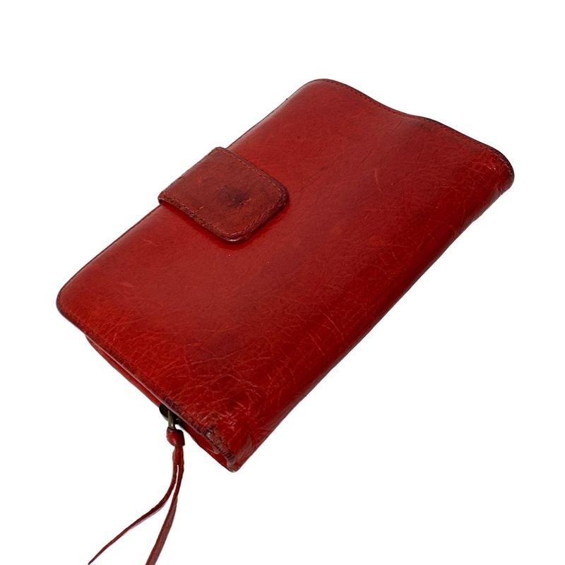 Balenciaga Bifold Wallet Editor's Classic Wallet 272467 Red Leather