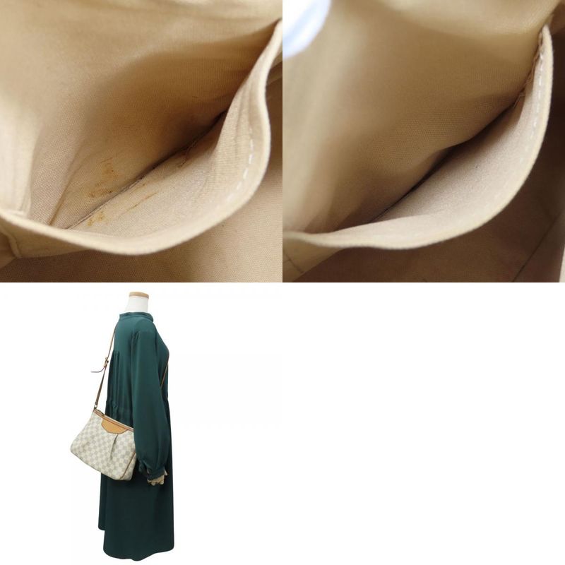 Louis Vuitton Shoulder Bag Syracuse PM N41113 Damier Azure Leather White