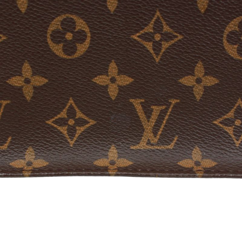 Louis Vuitton Sac Plastic Monogram Handbag Leather ×pvc Brown Tote Bag Gold