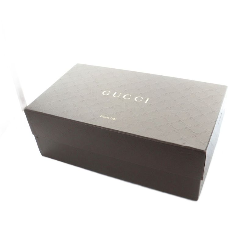 Gucci Business Shoes Leather Shoes Logo Square Toe Horsebit Leather 43 28cm