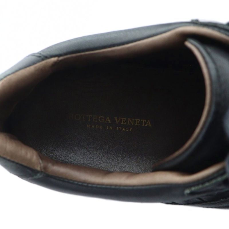 Bottega Veneta Intrecciato Low Cut Sneakers Shoes Leather Logo Black • Gy19 Mq