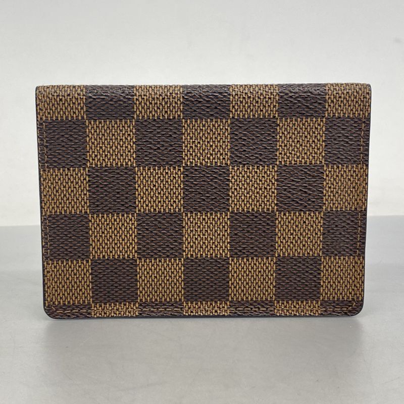 Louis Vuitton Card Case Damier Porte 2 Cult Vertical N60533 Ebene Men's Women's